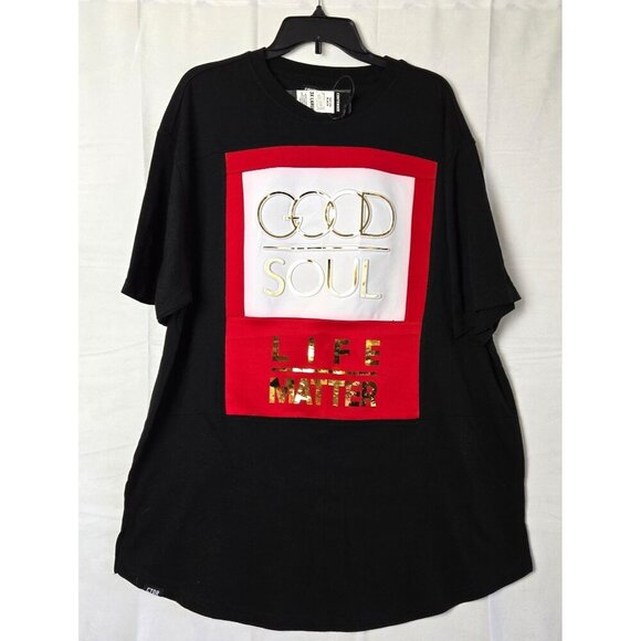 NEW Good Soul Plus Size Gender Neutral T-Shirt Black 3XL Unisex Faith Tee - Picture 1 of 6